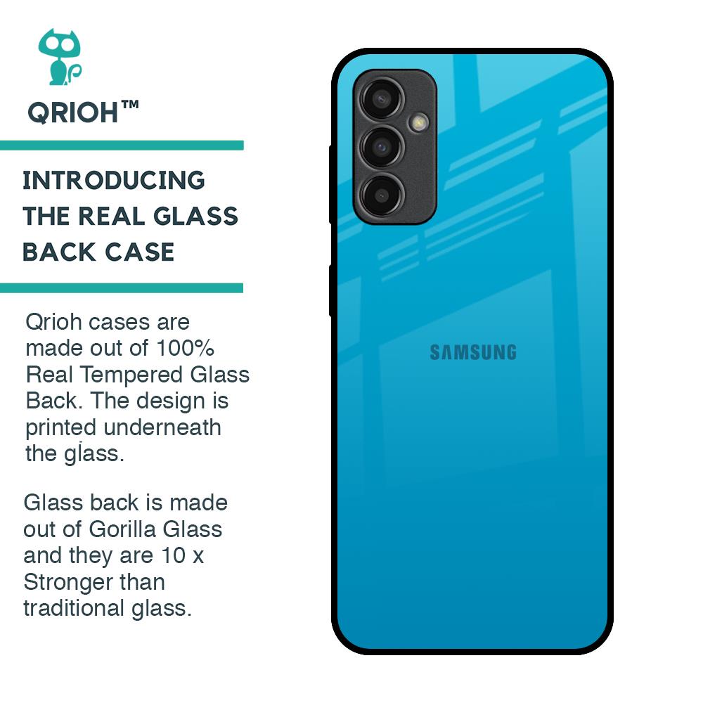 Blue Aqua Glass Case for Samsung Galaxy M13