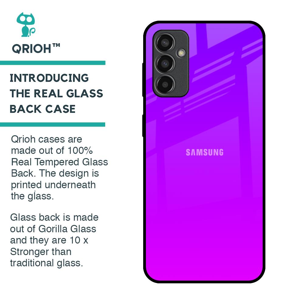 Purple Pink Glass Case for Samsung Galaxy M13