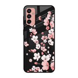 Black Cherry Blossom Samsung Galaxy M13 Glass Cases & Covers Online