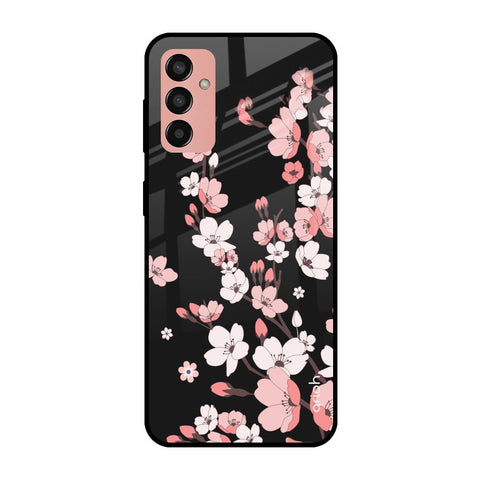 Black Cherry Blossom Samsung Galaxy M13 Glass Cases & Covers Online