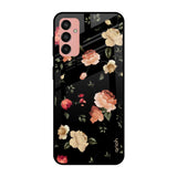 Black Spring Floral Samsung Galaxy M13 Glass Cases & Covers Online