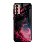 Moon Wolf Samsung Galaxy M13 Glass Cases & Covers Online