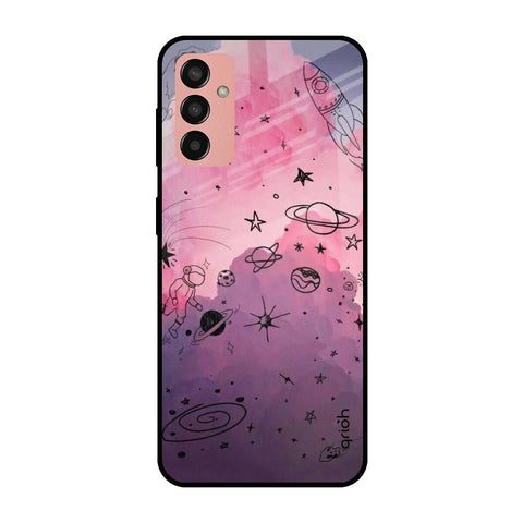 Space Doodles Samsung Galaxy M13 Glass Cases & Covers Online