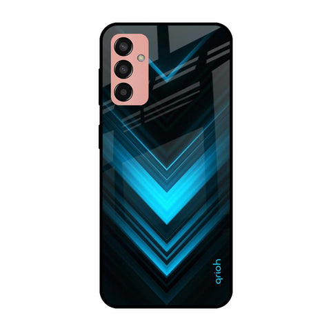 Vertical Blue Arrow Samsung Galaxy M13 Glass Cases & Covers Online