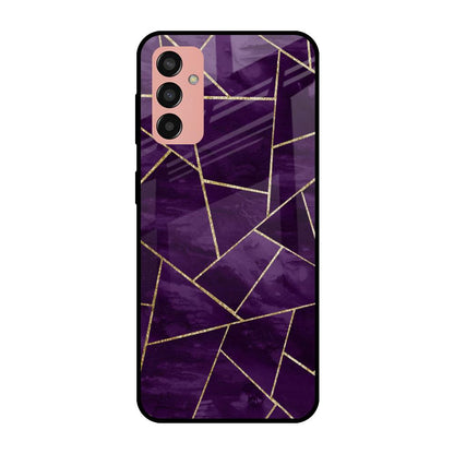Geometric Purple Samsung Galaxy M13 Glass Cases & Covers Online