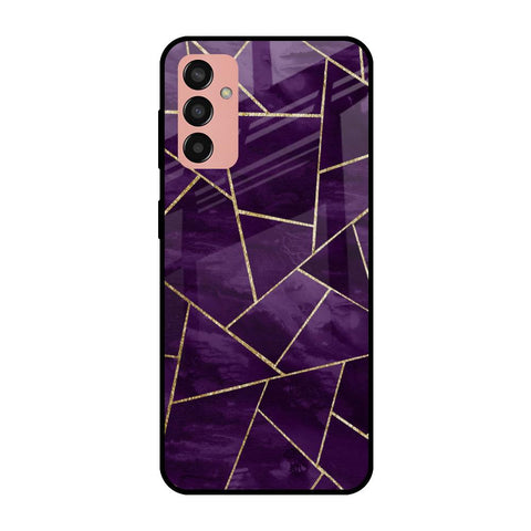 Geometric Purple Samsung Galaxy M13 Glass Cases & Covers Online