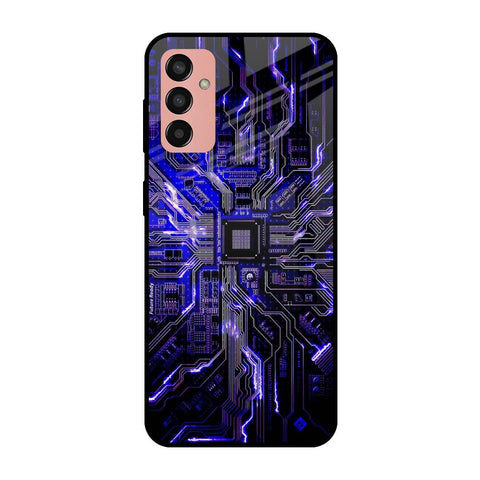 Techno Color Pattern Samsung Galaxy M13 Glass Cases & Covers Online