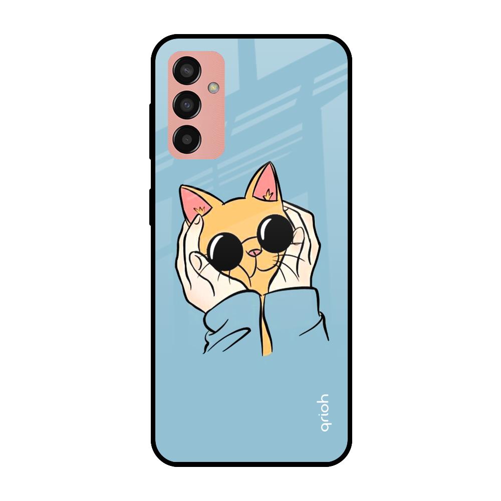 Adorable Cute Kitty Samsung Galaxy M13 Glass Cases & Covers Online