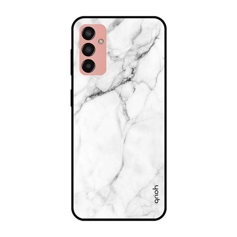 Modern White Marble Samsung Galaxy M13 Glass Cases & Covers Online