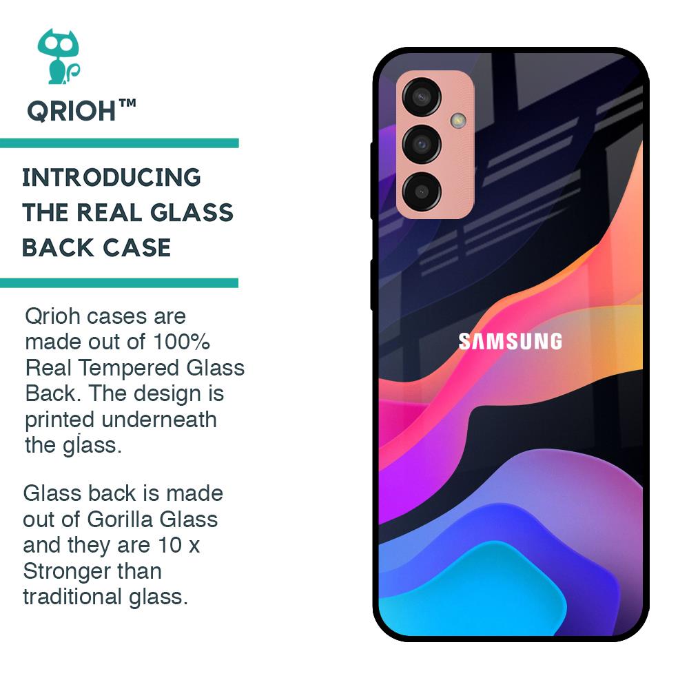 Colorful Fluid Glass Case for Samsung Galaxy M13