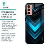 Vertical Blue Arrow Glass Case For Samsung Galaxy M13