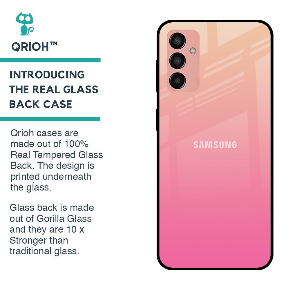 Pastel Pink Gradient Glass Case For Samsung Galaxy M13