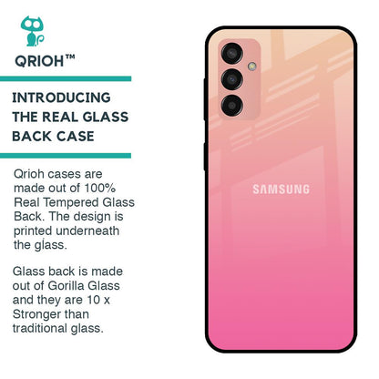 Pastel Pink Gradient Glass Case For Samsung Galaxy M13