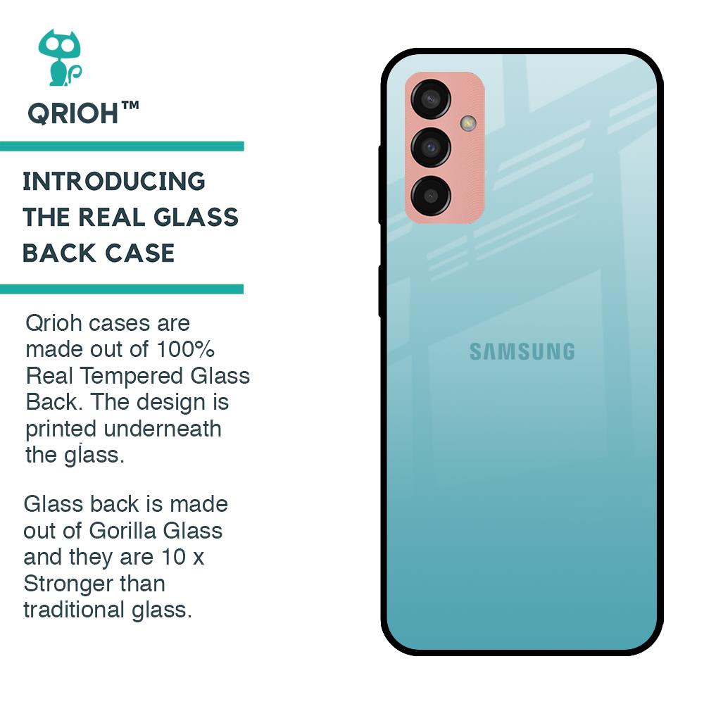 Arctic Blue Glass Case For Samsung Galaxy M13