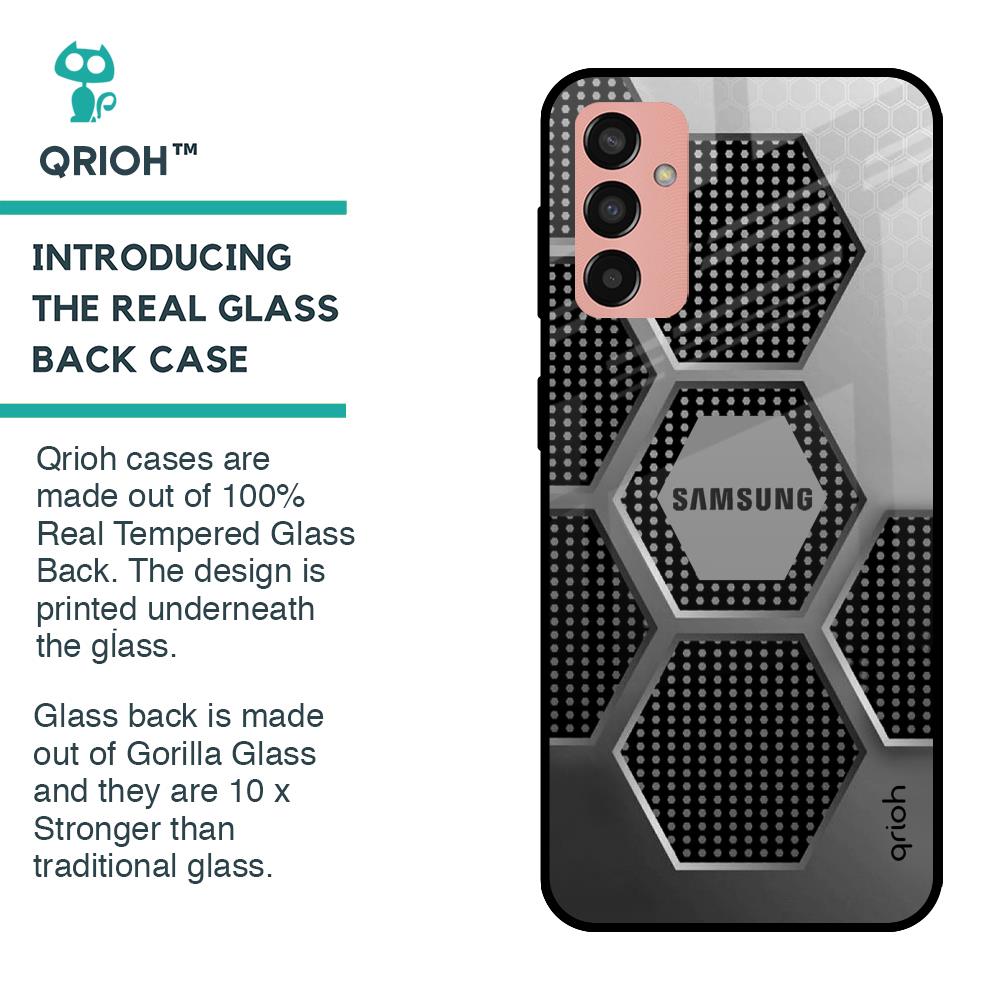 Hexagon Style Glass Case For Samsung Galaxy M13