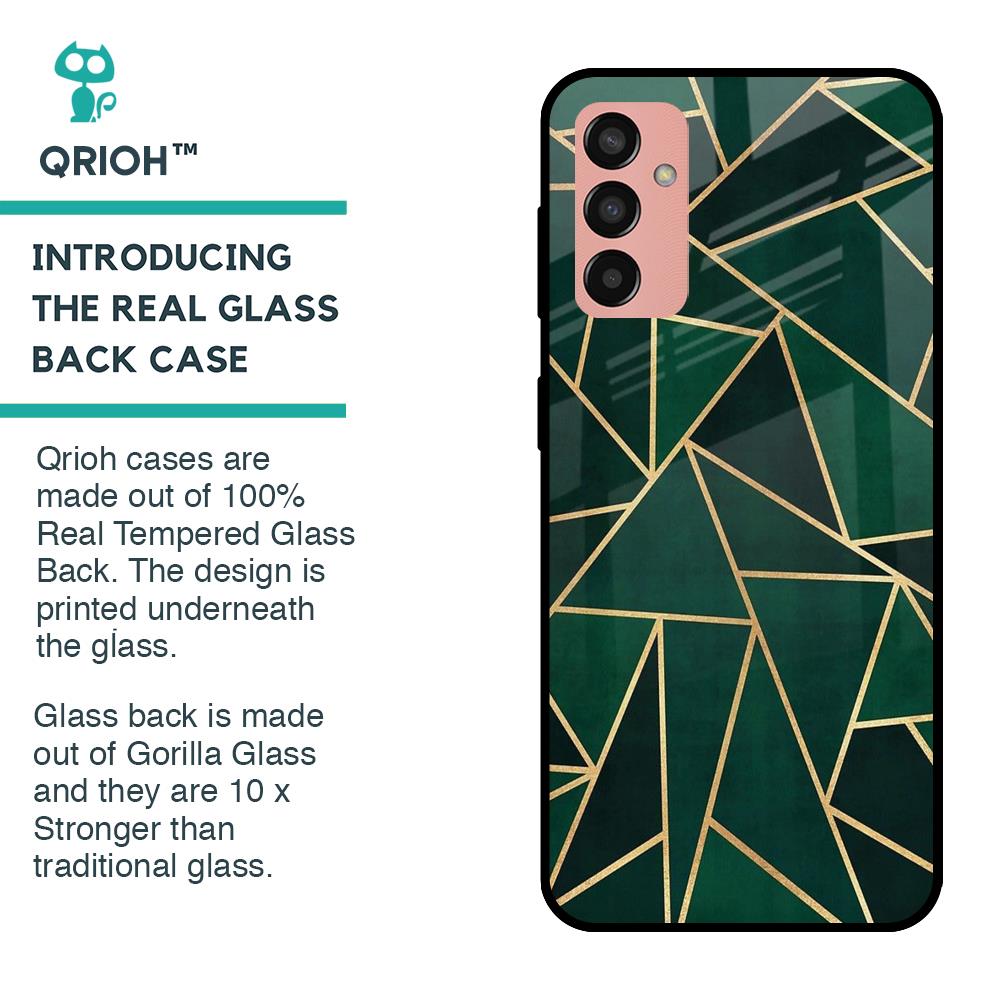 Abstract Green Glass Case For Samsung Galaxy M13
