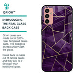 Geometric Purple Glass Case For Samsung Galaxy M13