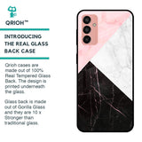 Marble Collage Art Glass Case For Samsung Galaxy M13