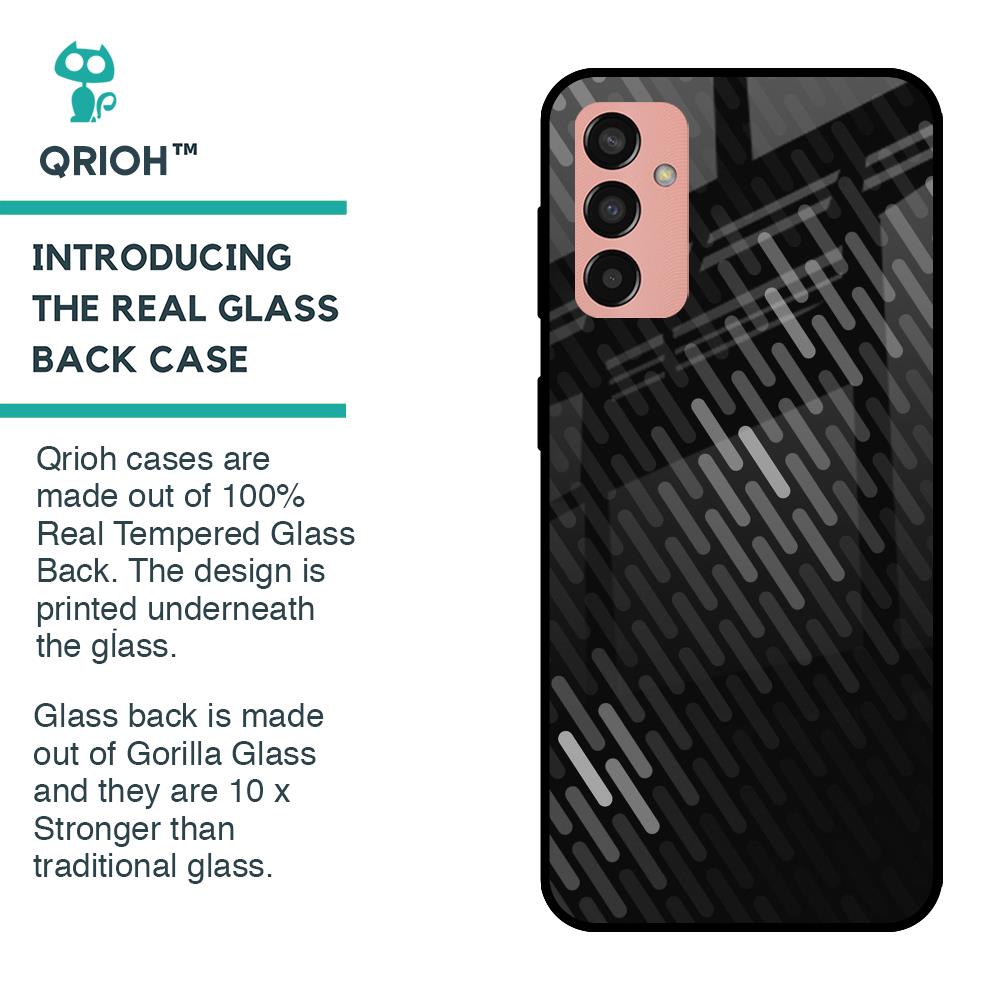 Dark Abstract Pattern Glass Case For Samsung Galaxy M13