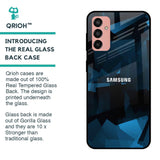Polygonal Blue Box Glass Case For Samsung Galaxy M13