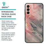 Pink And Grey Marble Glass Case For Samsung Galaxy M13