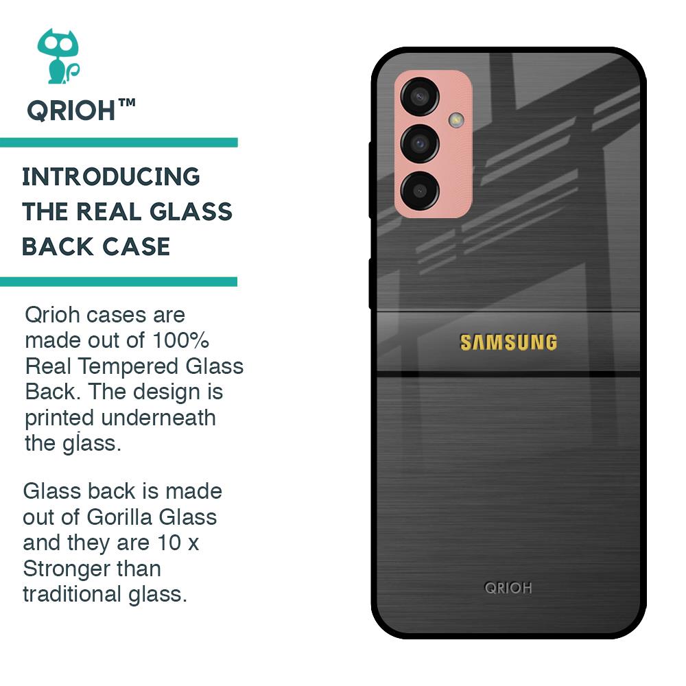 Grey Metallic Glass Case For Samsung Galaxy M13