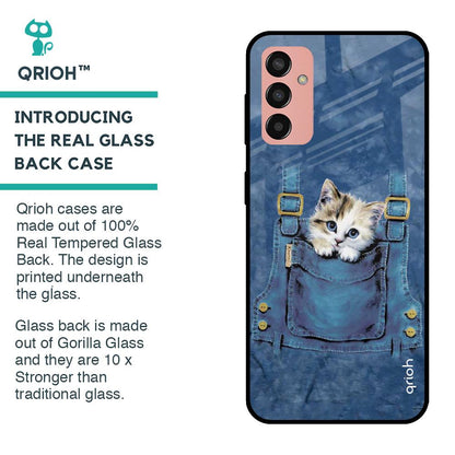 Kitty In Pocket Glass Case For Samsung Galaxy M13
