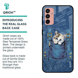 Kitty In Pocket Glass Case For Samsung Galaxy M13