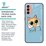 Adorable Cute Kitty Glass Case For Samsung Galaxy M13