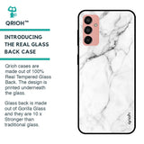 Modern White Marble Glass case for Samsung Galaxy M13