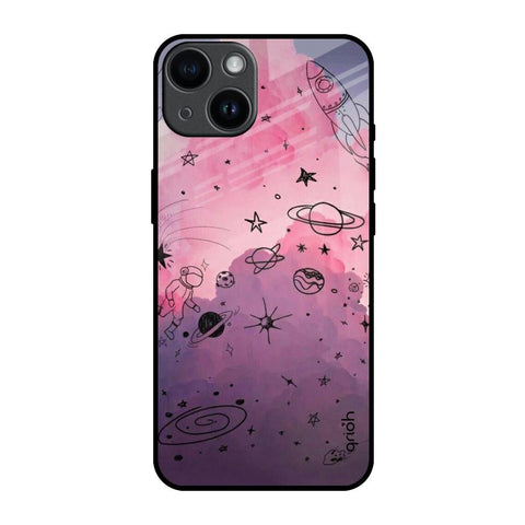 Space Doodles iPhone 14 Glass Back Cover Online