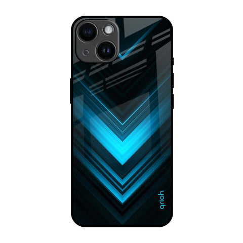 Vertical Blue Arrow iPhone 14 Glass Back Cover Online
