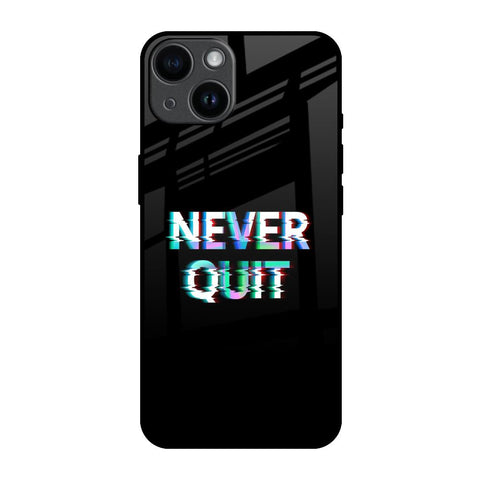 Never Quit iPhone 14 Glass Back Cover Online