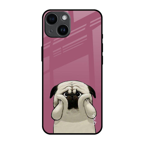 Funny Pug Face iPhone 14 Glass Back Cover Online
