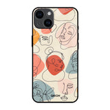 Abstract Faces iPhone 14 Glass Back Cover Online