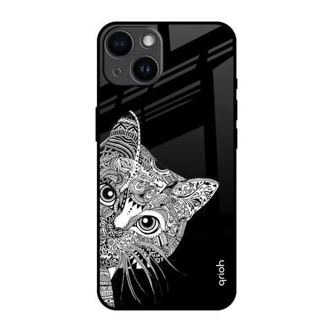 Kitten Mandala iPhone 14 Glass Back Cover Online