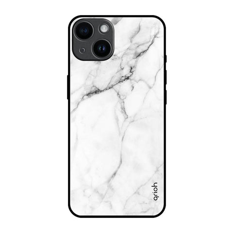 Modern White Marble iPhone 14 Glass Back Cover Online