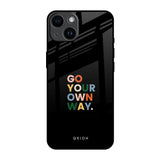 Go Your Own Way iPhone 14 Glass Back Cover Online
