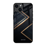 Sleek Golden & Navy iPhone 14 Glass Back Cover Online