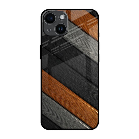 Tri Color Wood iPhone 14 Glass Back Cover Online