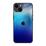 Blue Rhombus Pattern iPhone 14 Glass Back Cover Online