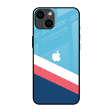 Pink & White Stripes iPhone 14 Glass Back Cover Online
