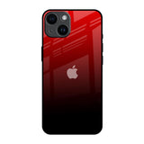 Maroon Faded iPhone 14 Glass Back Cover Online