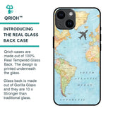 Travel Map Glass Case for iPhone 14