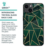 Abstract Green Glass Case For iPhone 14