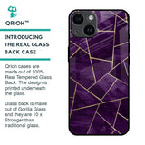 Geometric Purple Glass Case For iPhone 14