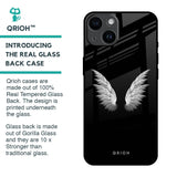 White Angel Wings Glass Case for iPhone 14