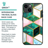 Seamless Green Marble Glass Case for iPhone 14