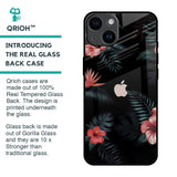 Tropical Art Flower Glass Case for iPhone 14