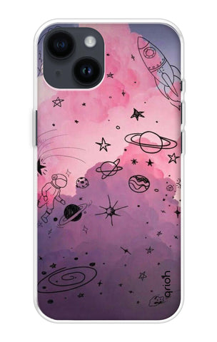 Space Doodles Art iPhone 14 Back Cover